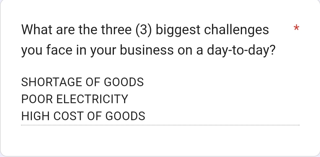 Survey response on institutional support 3