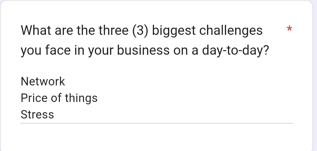 Survey response 4